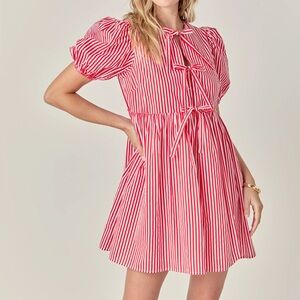 English Factory Bow Tie Mini Dress